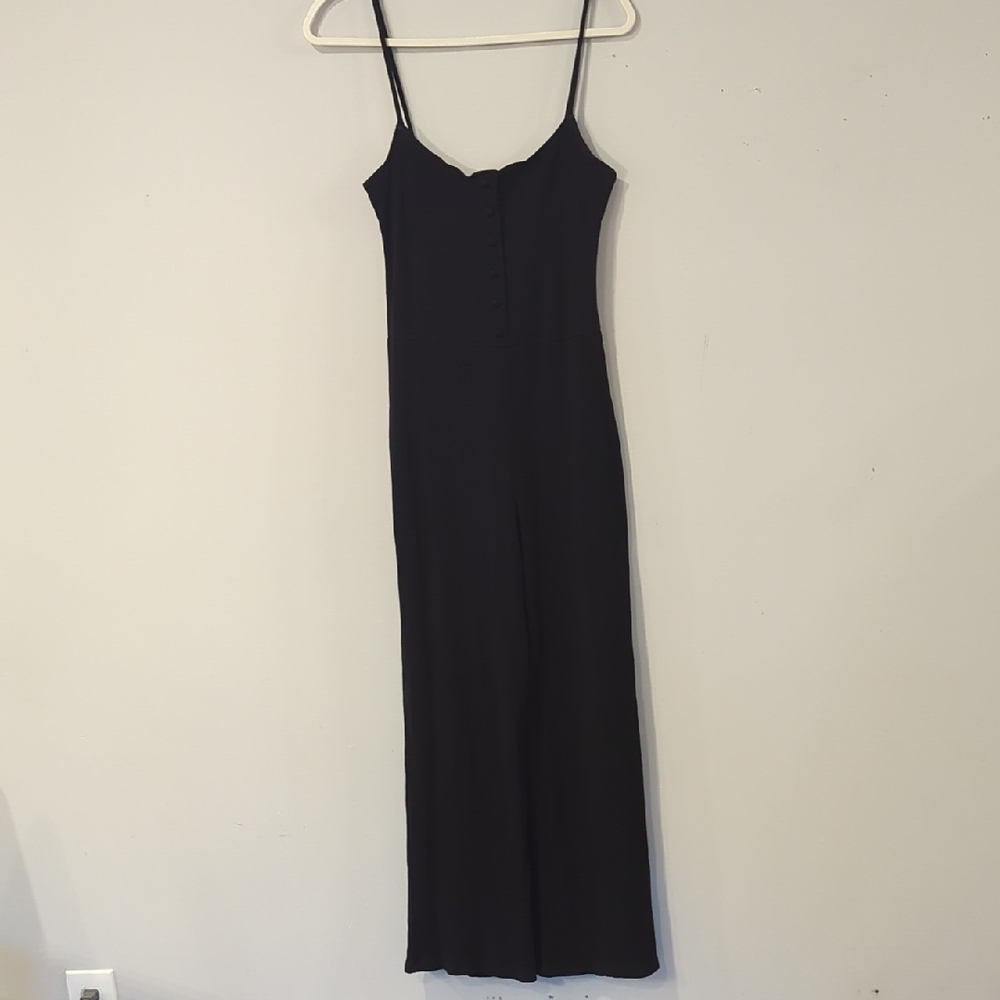 Reformation Black Spaghetti Strap Jumpsuit
